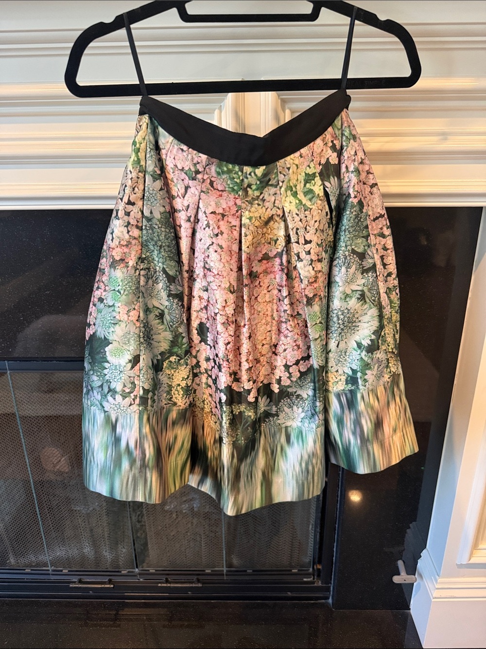 Ted Baker Floral Full Skirt in Pink, Green and Black